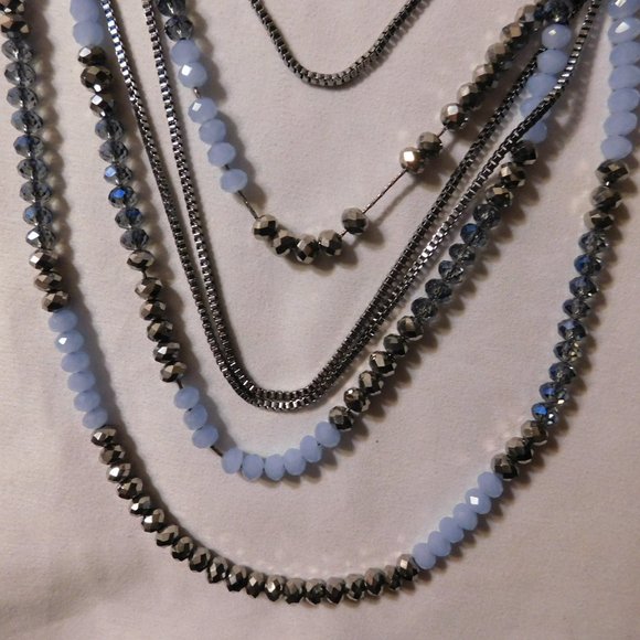 Vintage Six Strand Multi-Beaded Necklace - Picture 2 of 5